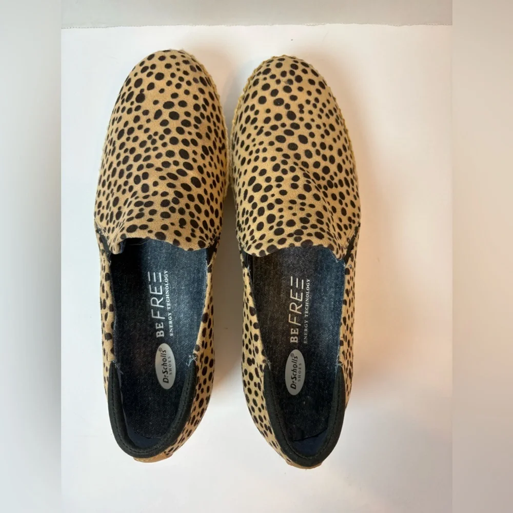Dr. Scholl’s Be Free Frankley slip-on espadrilles wedges cheetah print size 6M